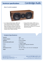 Cambridge Audio Aero 5 - Technical Specifications 